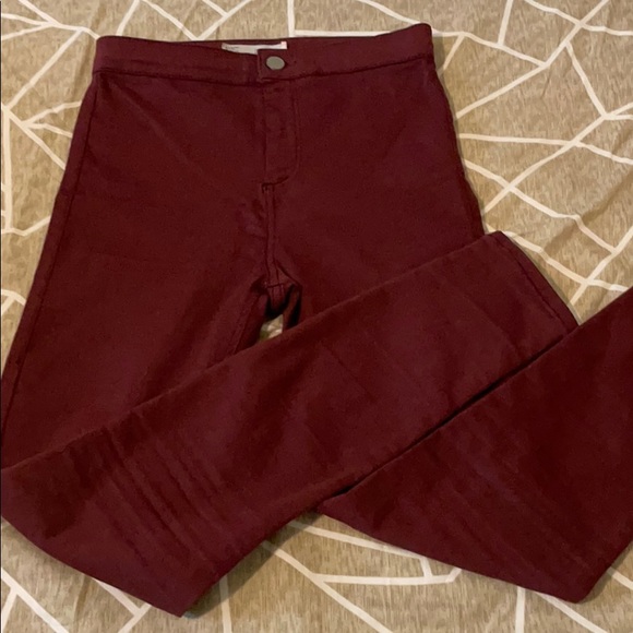 Topshop Burgundy Joni Jeans - Picture 3 of 3